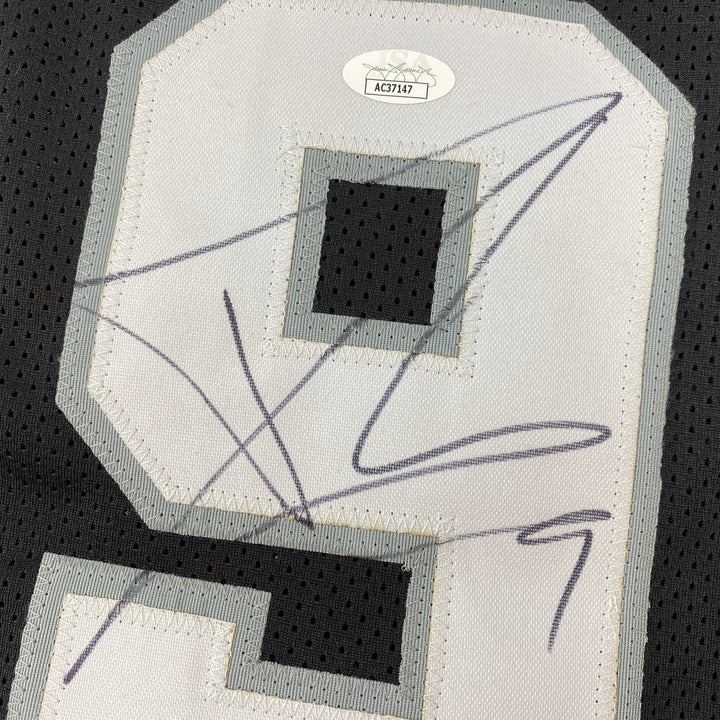 Autographed/Signed Tony Parker San Antonio Black Jersey JSA COA Auto