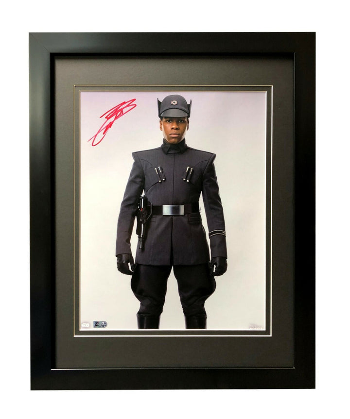 John Boyega Signed Star Wars 11x14 Photo Framed Finn Topps COA Autograph