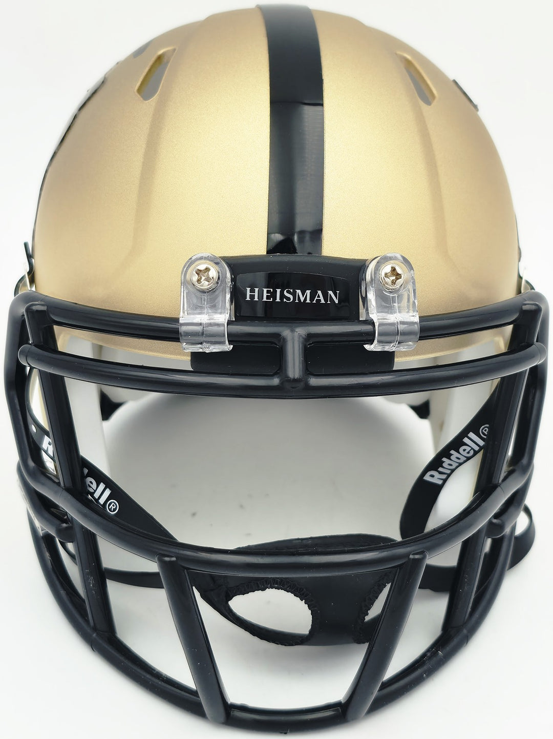 Ricky Williams Signed Texas Longhorns Gold Heisman Logo Speed Mini Helmet JSA