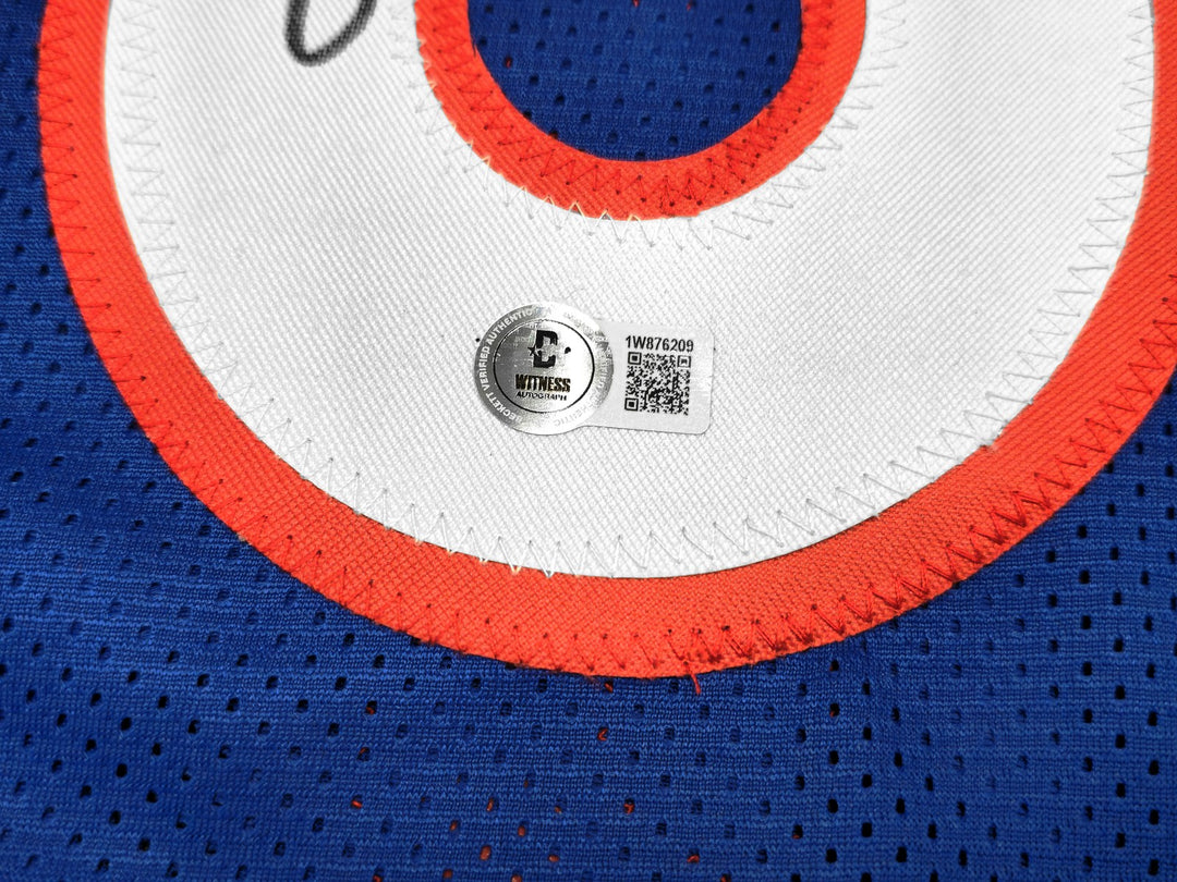 Philadelphia 76ers Julius "Dr. J" Erving Auto Signed Blue Jersey Beckett Witness
