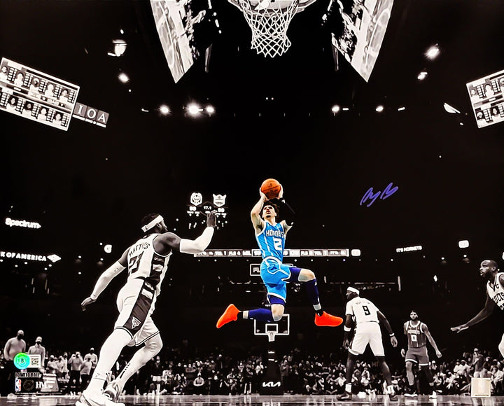 LaMelo Ball Autographed Signed 16x20 Photo Charlotte Hornets Beckett