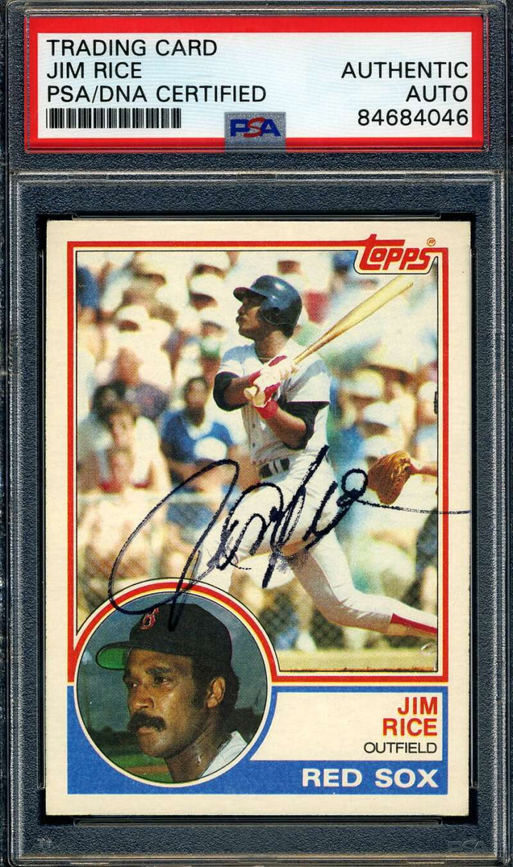 Jim Rice PSA DNA Signed 1983 Topps Autograph