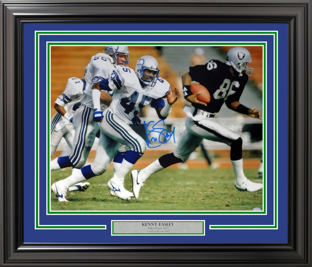 Kenny Easley Signed Framed 16x20 Photo Seattle Seahawks MCS Holo