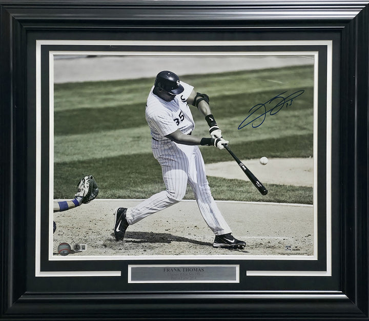 Frank Thomas Signed Framed 16x20 Photo Chicago White Sox Beckett Witness