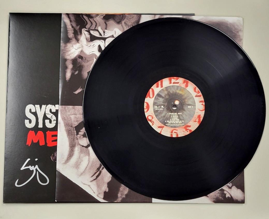Serj Tankian signed System of a Down Mezmerize Vinyl Album Cover autograph ~ BAS