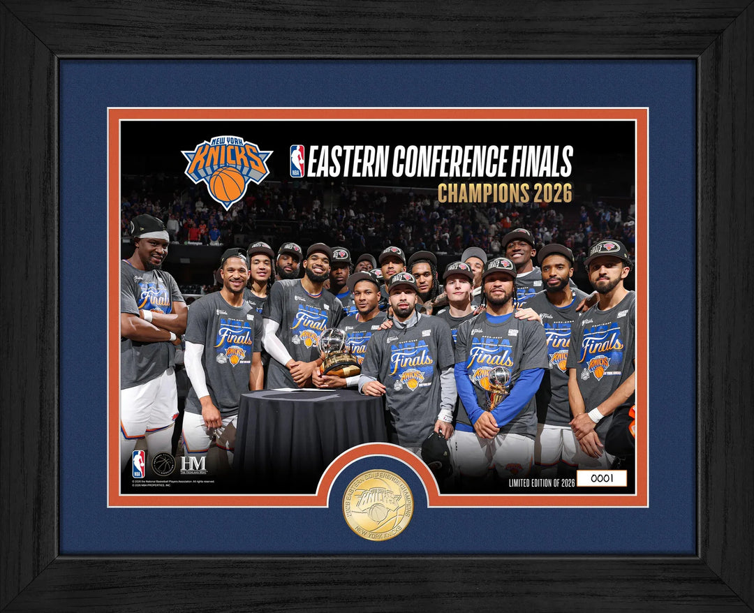 New York Knicks 2026 NBA Eastern Conference Champ Bronze Coin Celebration Photo