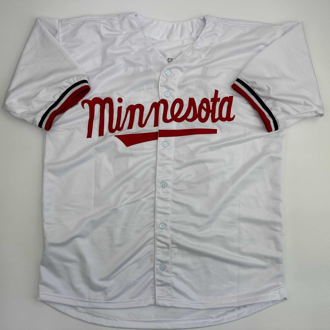 Facsimile Autographed Royce Lewis Minnesota White Reprint Jersey Size Men's XL