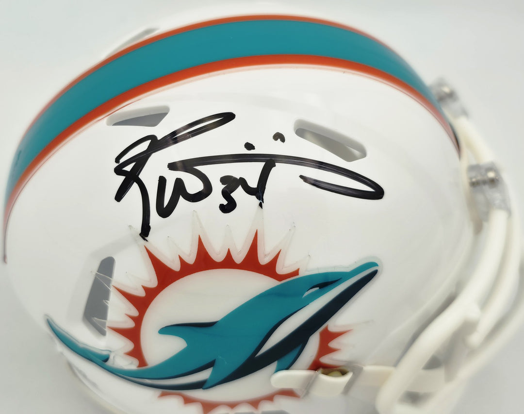 Ricky Williams Signed Miami Dolphins White Speed Mini Helmet JSA