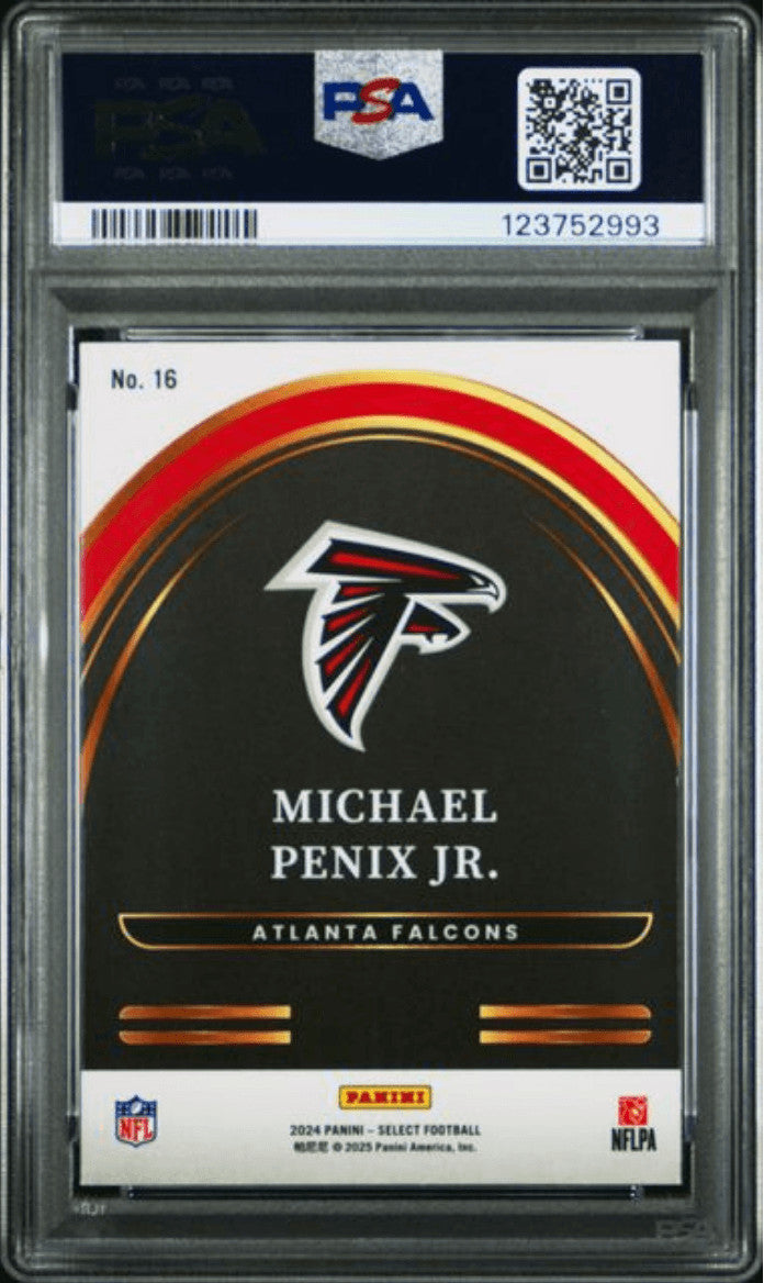 Graded 2024 Select Michael Penix Jr #16 Select Future RC Card PSA 10