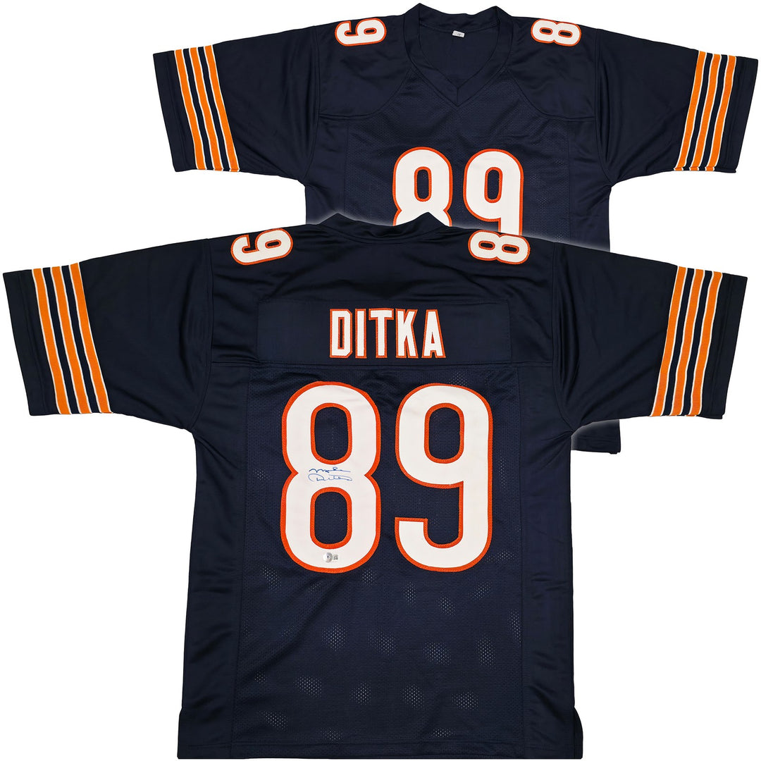 Chicago Bears Mike Ditka Autographed Signed Blue Jersey Beckett BAS QR
