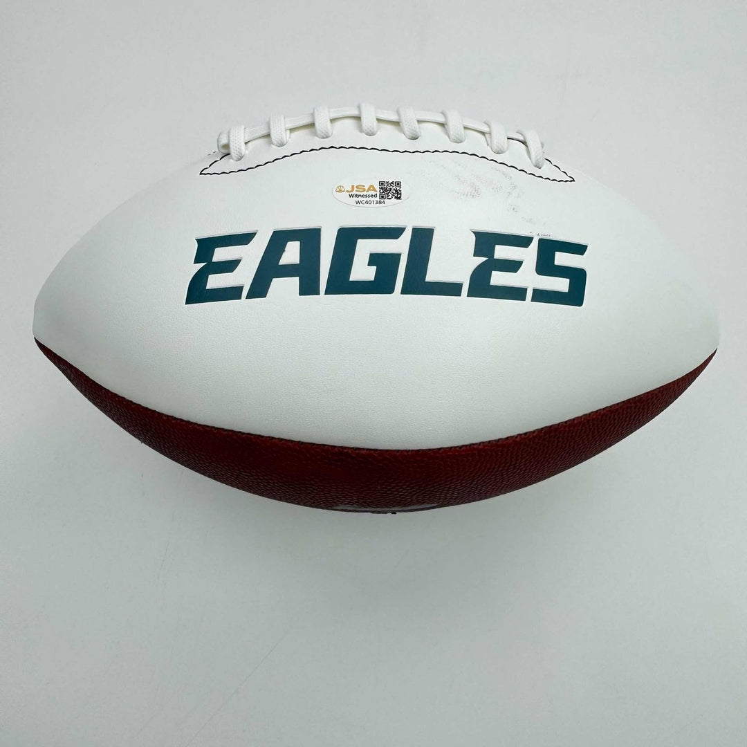 Autographed/Signed LeSean McCoy Eagles F/S White Panel Logo JSA COA