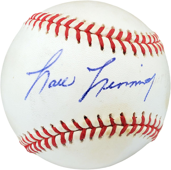 Lou Limmer Autographed Official NL Baseball Philadelphia A's Beckett BAS #V68362