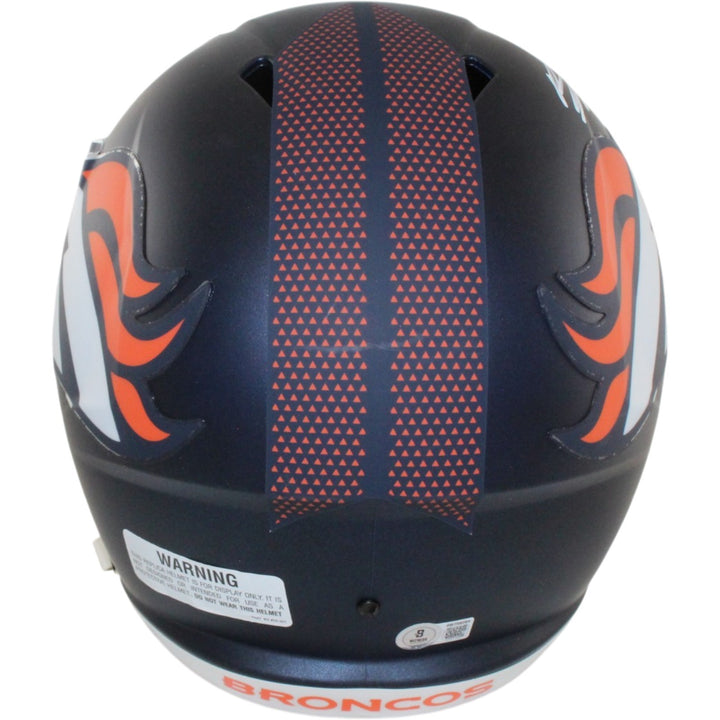 Bo Nix Autographed/Signed Denver Broncos F/S Helmet Beckett Witness 56412