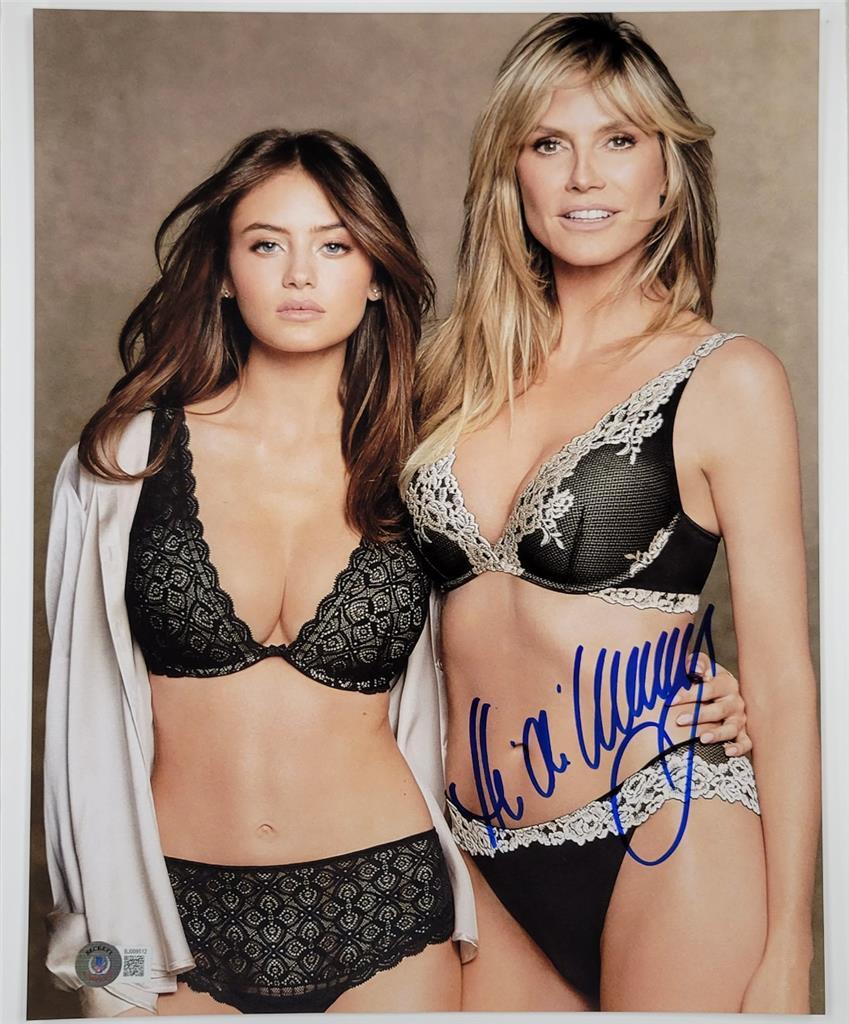 Heidi Klum signed 11x14 photo #2 Sports Illustrated model autograph Beckett BAS