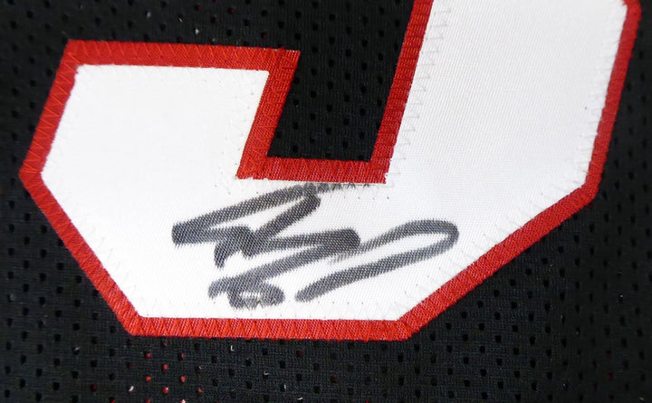 Miami Heat Shaquille Shaq O'Neal Signed Black Jersey On 3 Beckett BAS