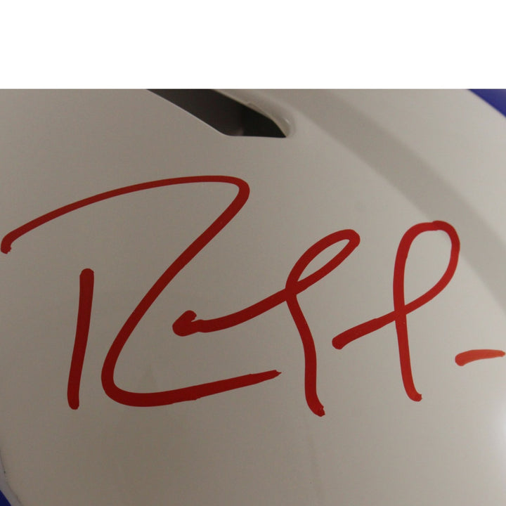 Randy Moss Autographed New England Patriots Authentic Retro Helmet Beckett 56320