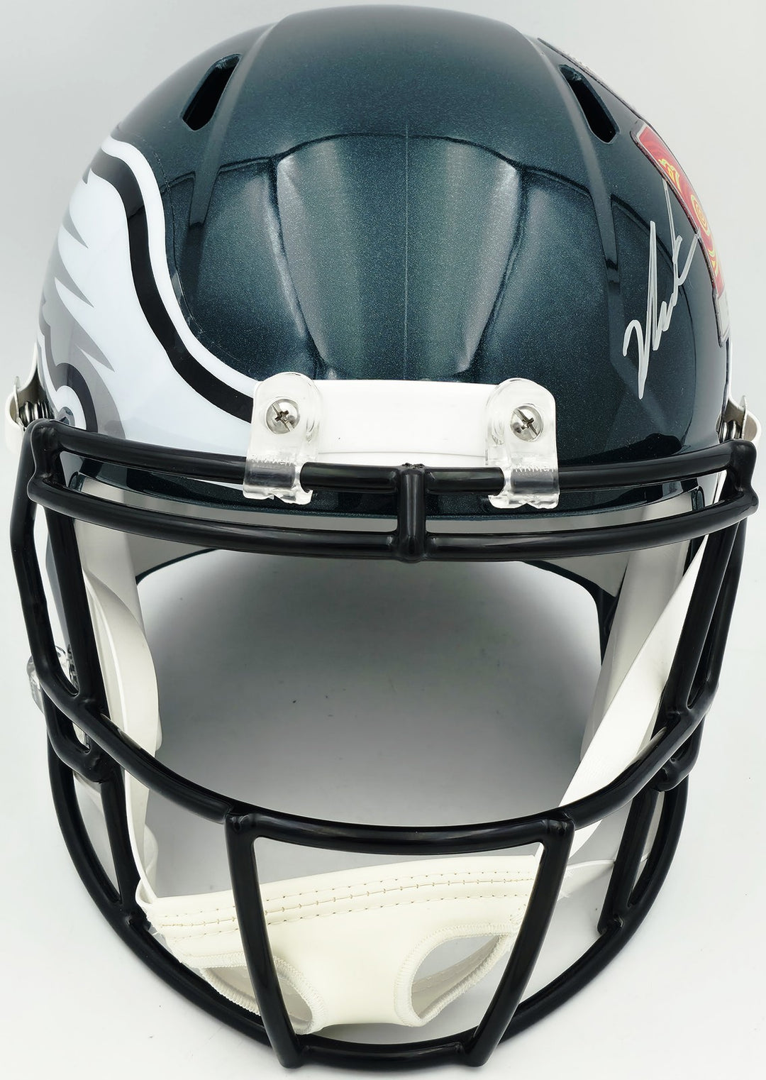 Jalen Carter Signed Eagles SB LIX Champions Full Size Replica Helmet JSA