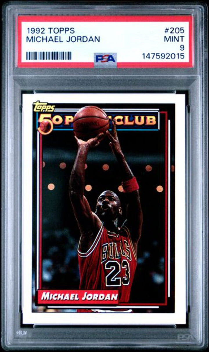 Graded 1992 Topps Michael Jordan #205 Basketball Card PSA 9 Mint