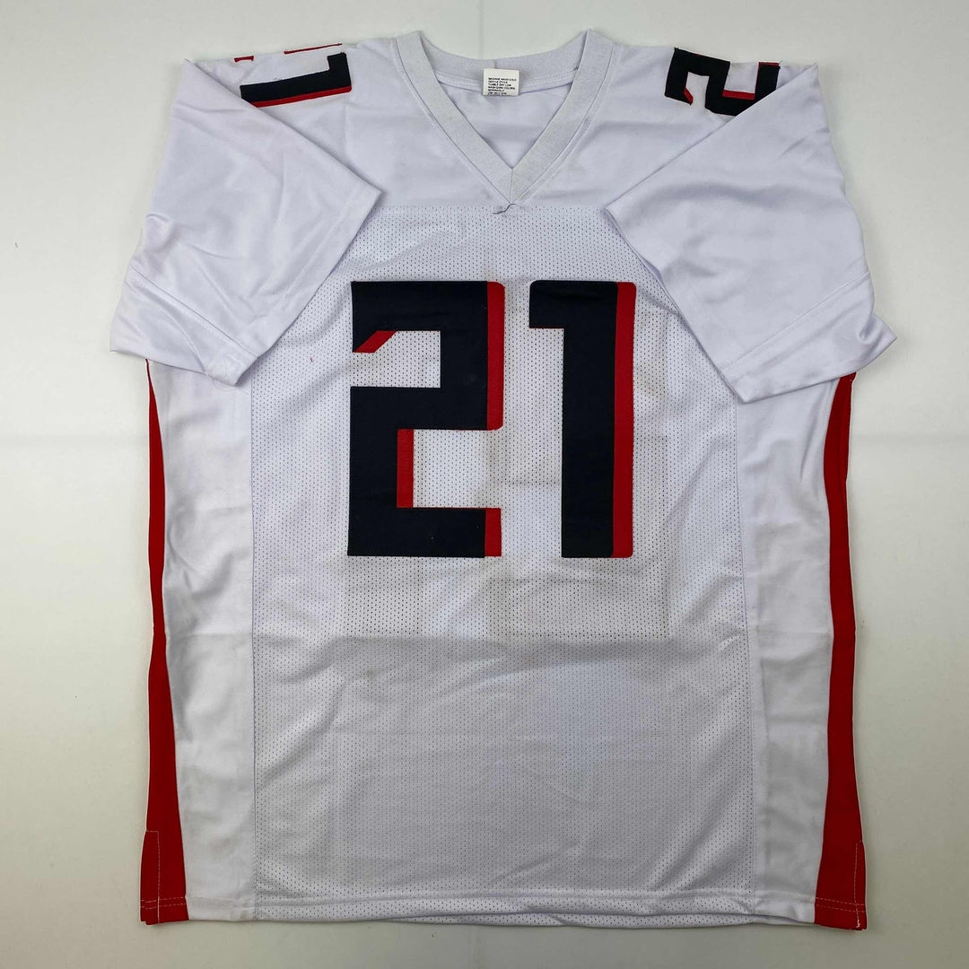 Facsimile Autographed Todd Gurley II Atlanta White Reprint Jersey Size Men's XL