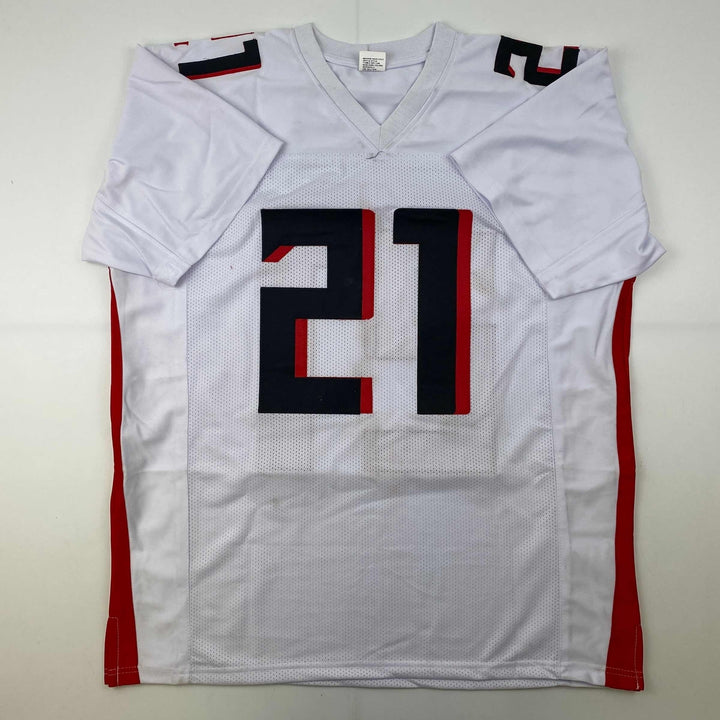 Facsimile Autographed Todd Gurley II Atlanta White Reprint Jersey Size Men's XL