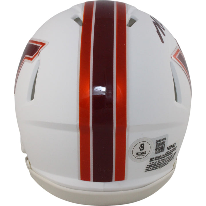 Michael Vick Autographed Virginia Tech Hokies Mini Helmet Beckett Witness 49869