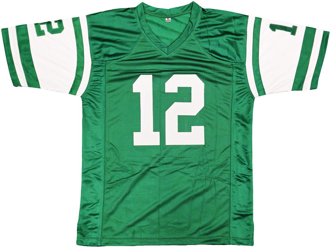 New York Jets Joe Namath Signed Green Jersey Beckett Wit
