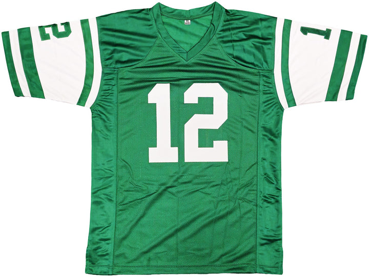 New York Jets Joe Namath Signed Green Jersey Beckett Wit