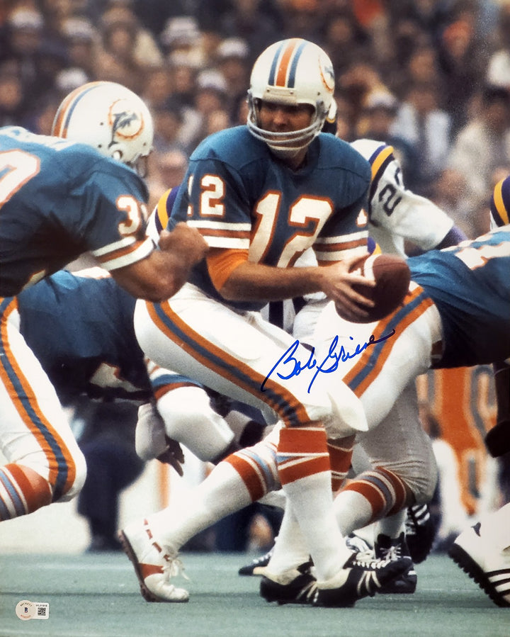 Bob Griese Autographed Signed 16x20 Photo Miami Dolphins Beckett BAS QR