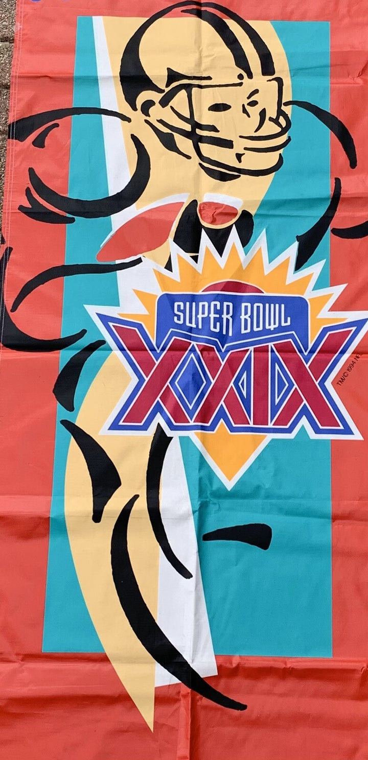 Coca Cola NFL Super Bowl XXIX Official Banner SF 49's vs San Diego Chargers