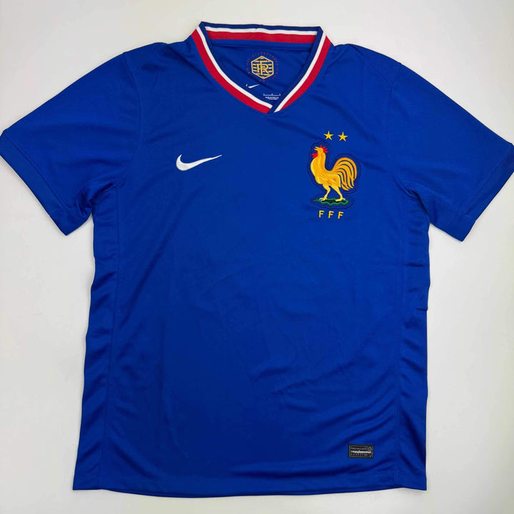 Autographed/Signed Bradley Barcola France Blue Jersey Beckett BAS COA