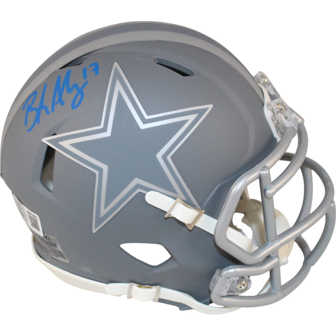 Brandon Aubrey Autographed Dallas Cowboys Mini Helmet Slate Beckett 50960
