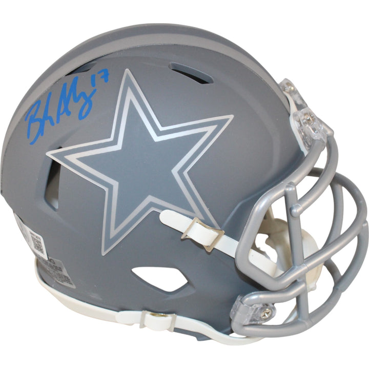 Brandon Aubrey Autographed Dallas Cowboys Mini Helmet Slate Beckett 50960
