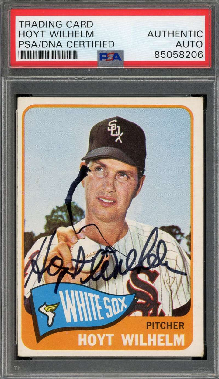 Hoyt Wilhelm PSA DNA Signed 1965 Topps Autograph