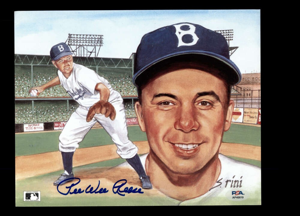 Pee Wee Reese PSA DNA Signed 8x10 Photo Autograph Dodgers