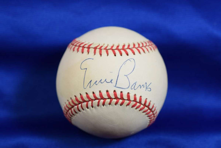 Ernie Banks SGC COA Autograph National League Signed Baseball
