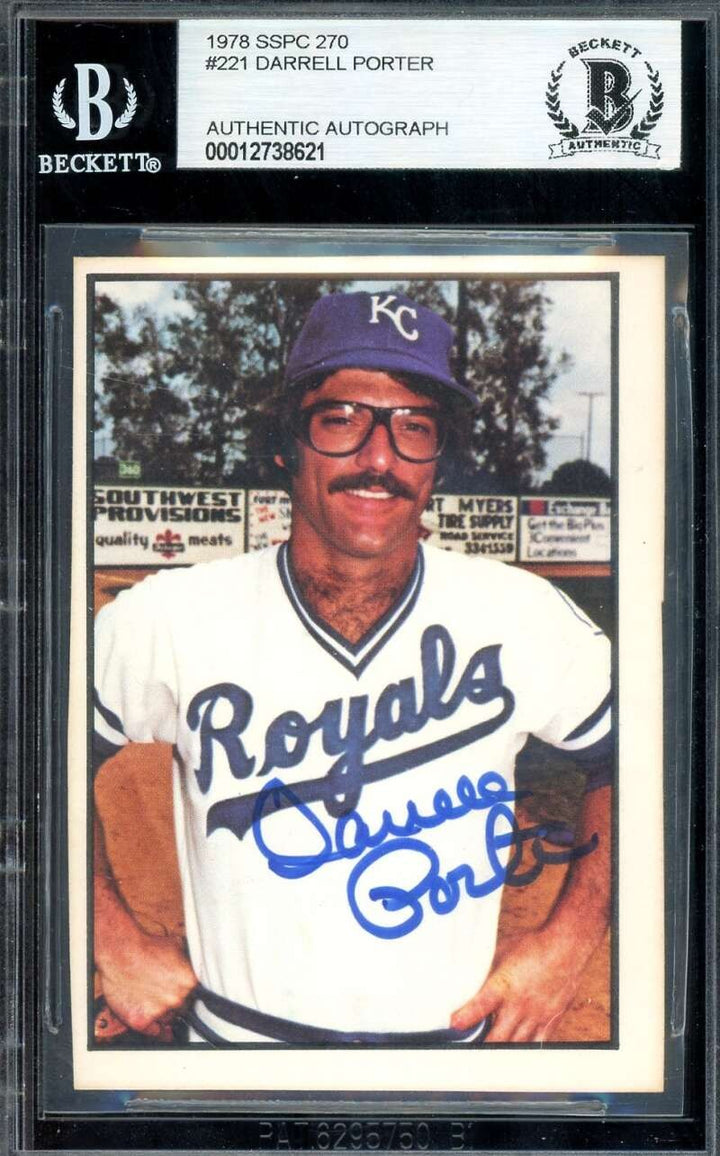 Darrell Porter Beckett BAS Signed 1978 SSPC Autograph