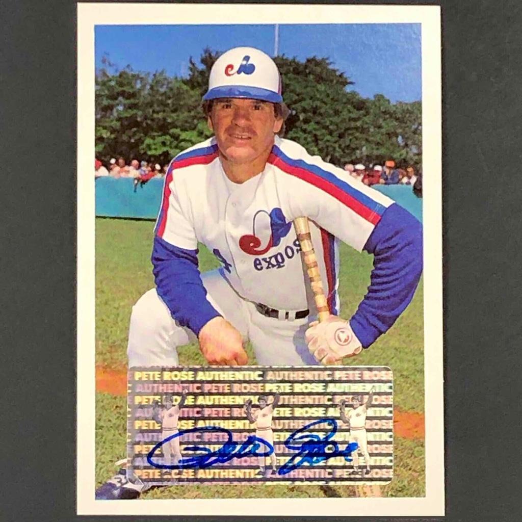 Pete Rose autograph Expos signed 1985 Renata Galasso card w/ PR authentic holo