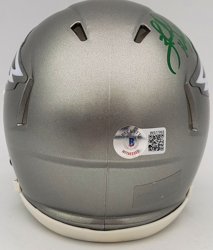 Herschel Walker Autographed Signed Eagles Flash Silver Speed Mini Helmet Beckett