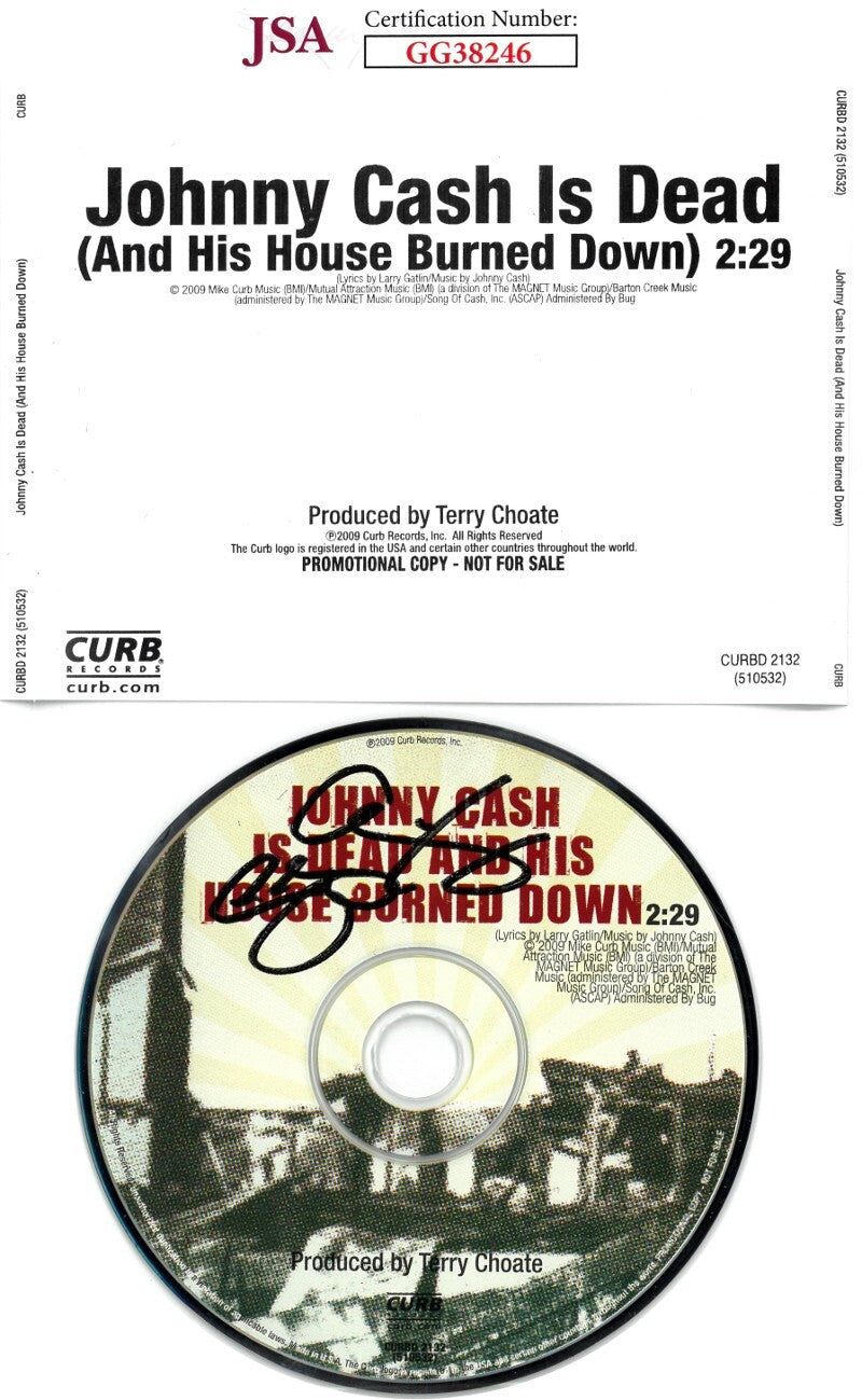 Larry Gatlin signed 2009 Johnny Cash Is Dead CD w/Back Cover & Case- JSA