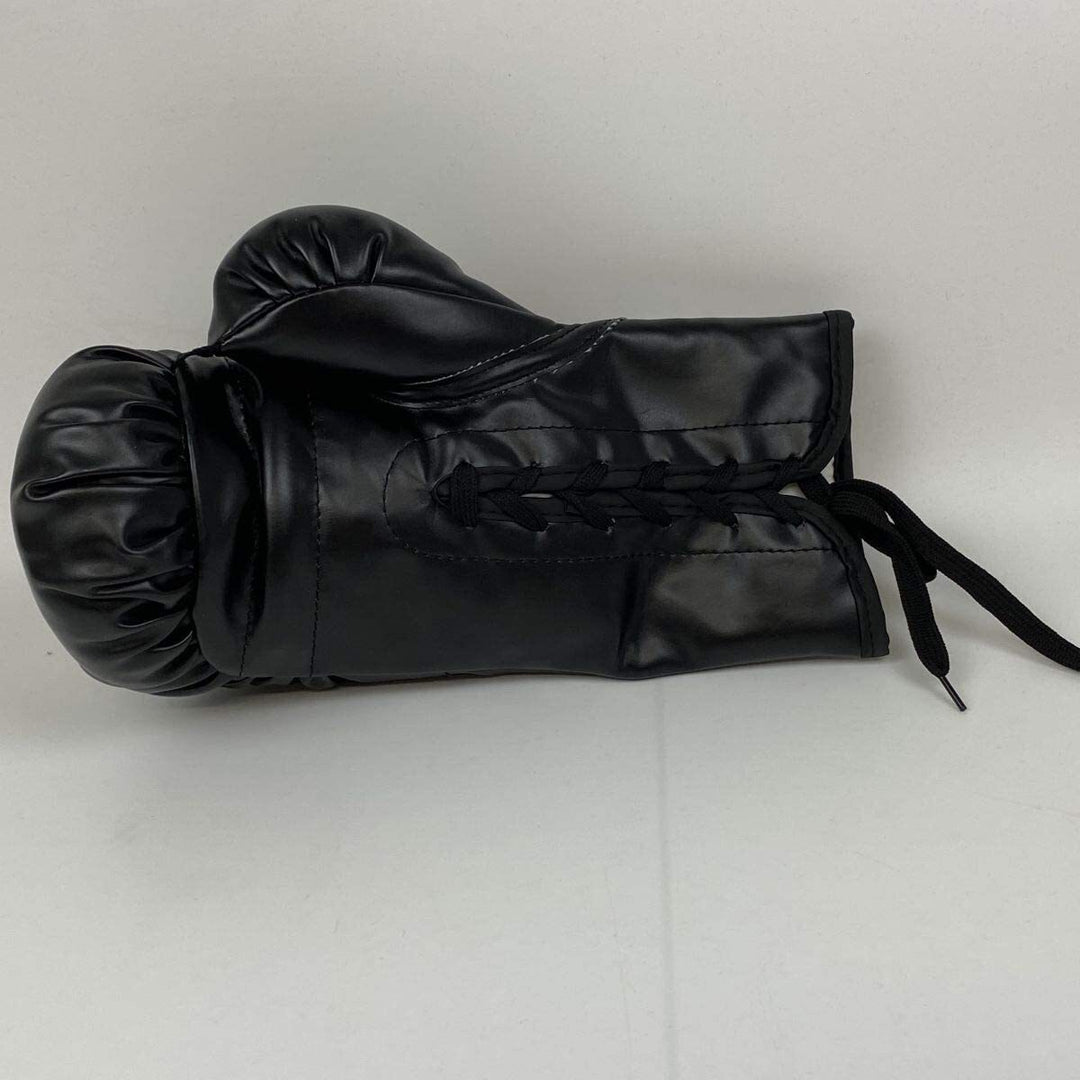 Autographed/Signed MIKE TYSON Black Everlast Boxing Glove Athlete Hologram COA