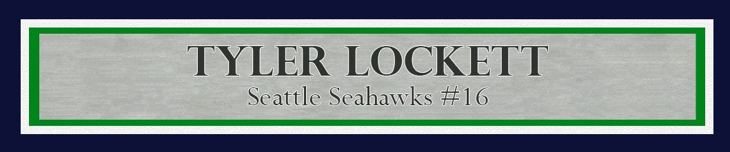 Tyler Lockett Signed Framed 16x20 Photo Seahawks Color Rush Green MCS Holo