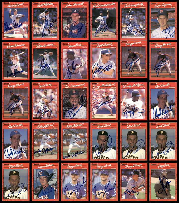1990 Donruss Baseball Autographed Signed Cards Lot Of 235
