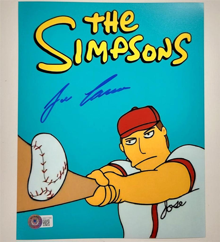 Jose Canseco signed Simpsons 8x10 Photo autograph ~ BAS Beckett Witness