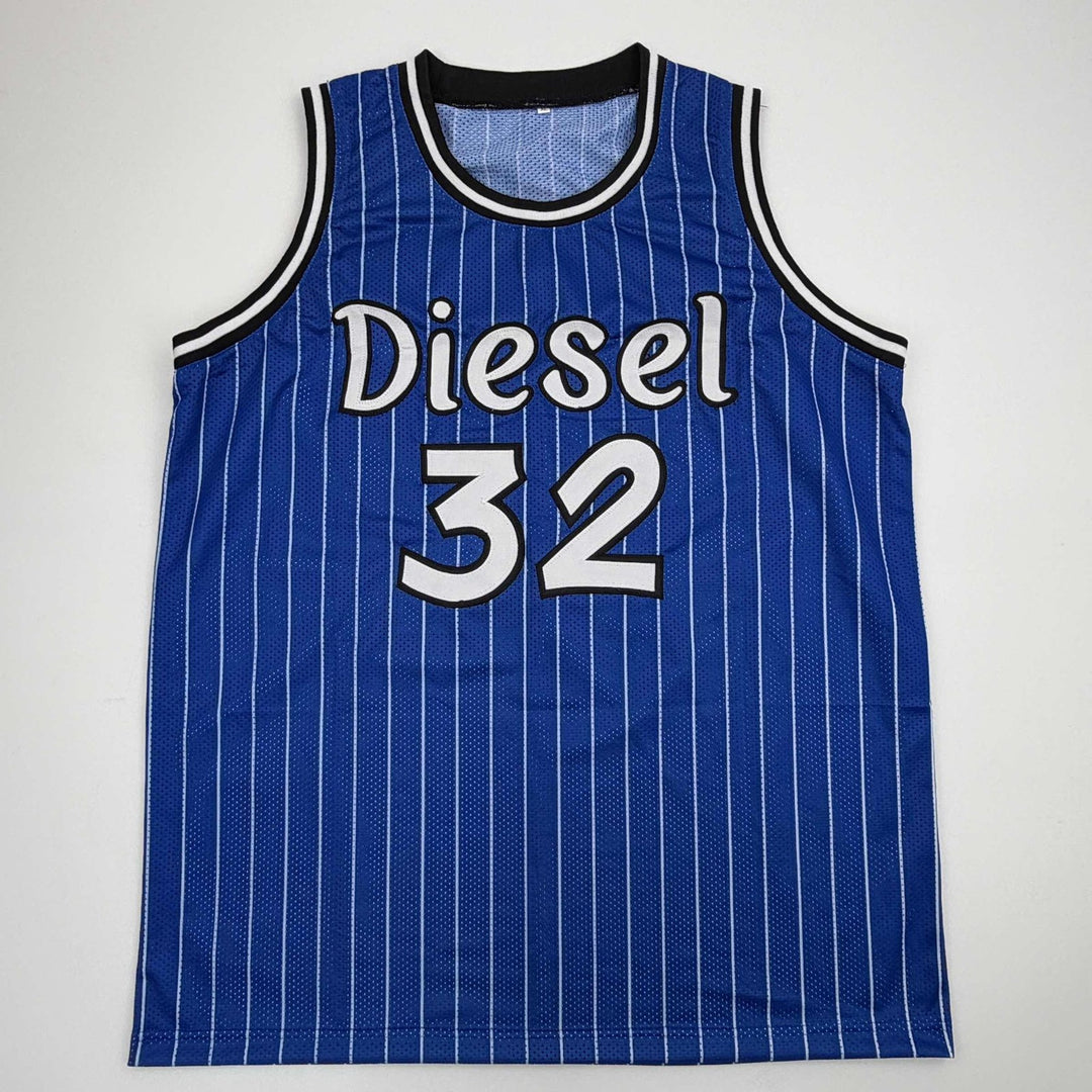Autographed/Signed SHAQUILLE SHAQ O'NEAL Orlando Blue Pinstripe Jersey COA