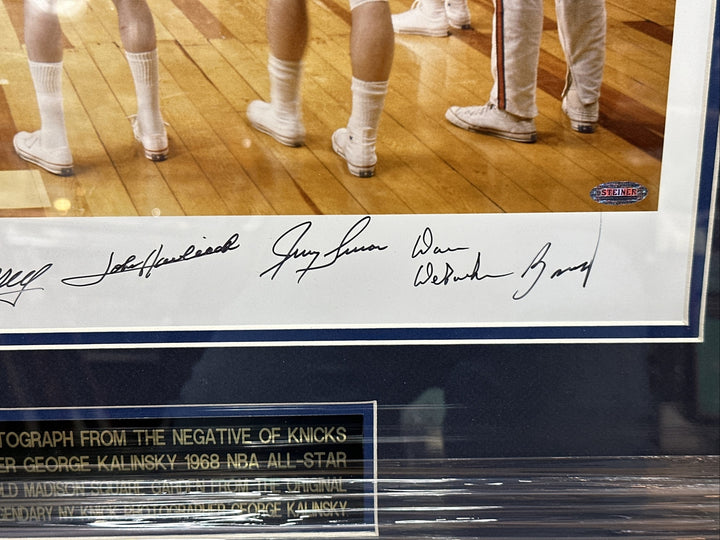 1968 NBA All Star game Msg signed photo framed Bill Russell Willis Reed Steiner