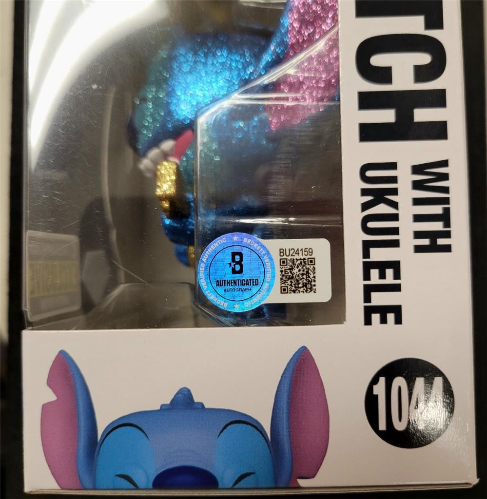 Chris Sanders signed Stitch with Ukelele Funko Pop 1044 autograph ~ Beckett BAS