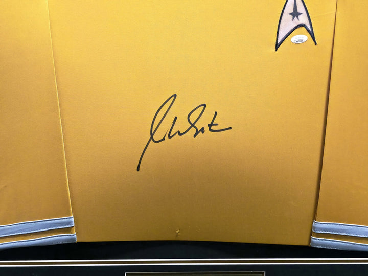 Star Trek William Shatner Signed Framed Gold Uniform Jersey JSA