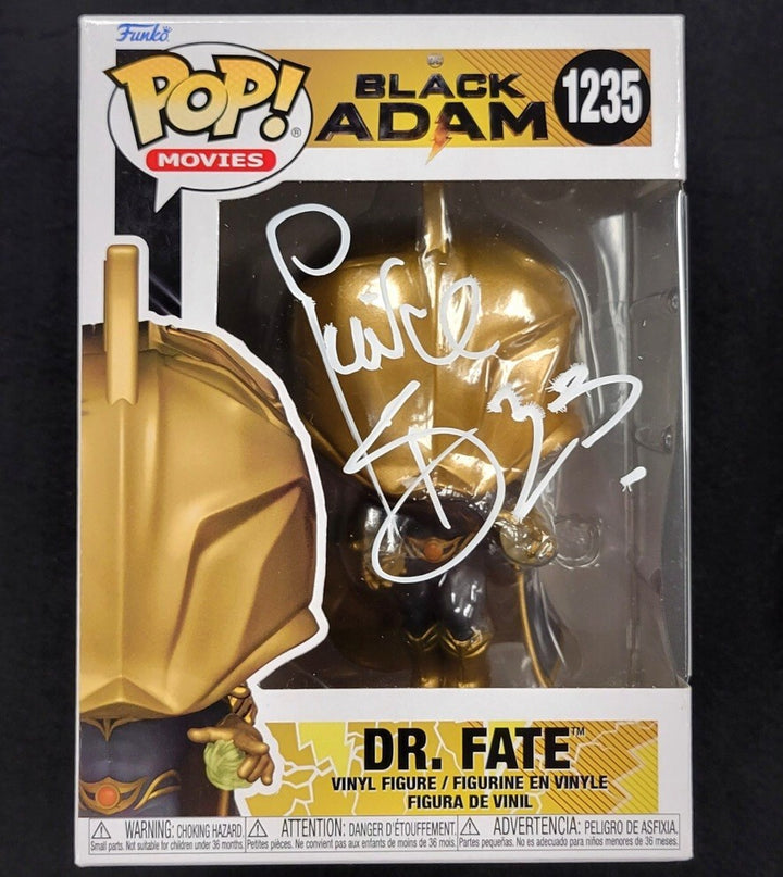Pierce Brosnan signed Dr. Fate Black Adam Funko Pop! autograph (B) ~ Beckett BAS