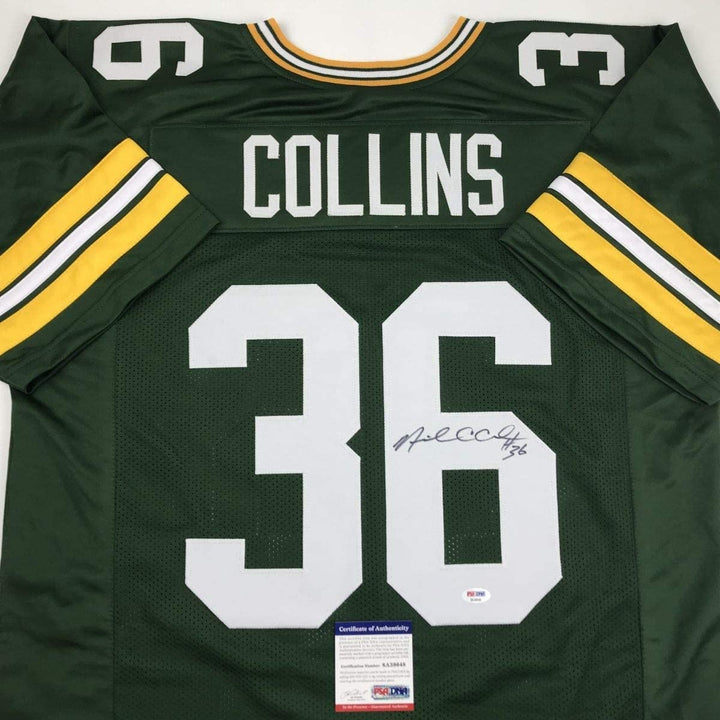 Autographed/Signed NICK COLLINS Green Bay Green Jersey PSA/DNA COA Auto