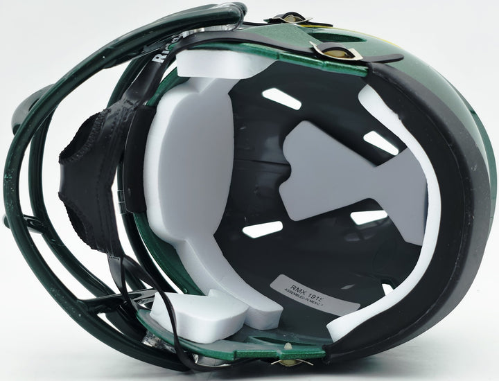 Tez Johnson Signed Oregon Ducks Green Speed Mini Helmet JSA Witness